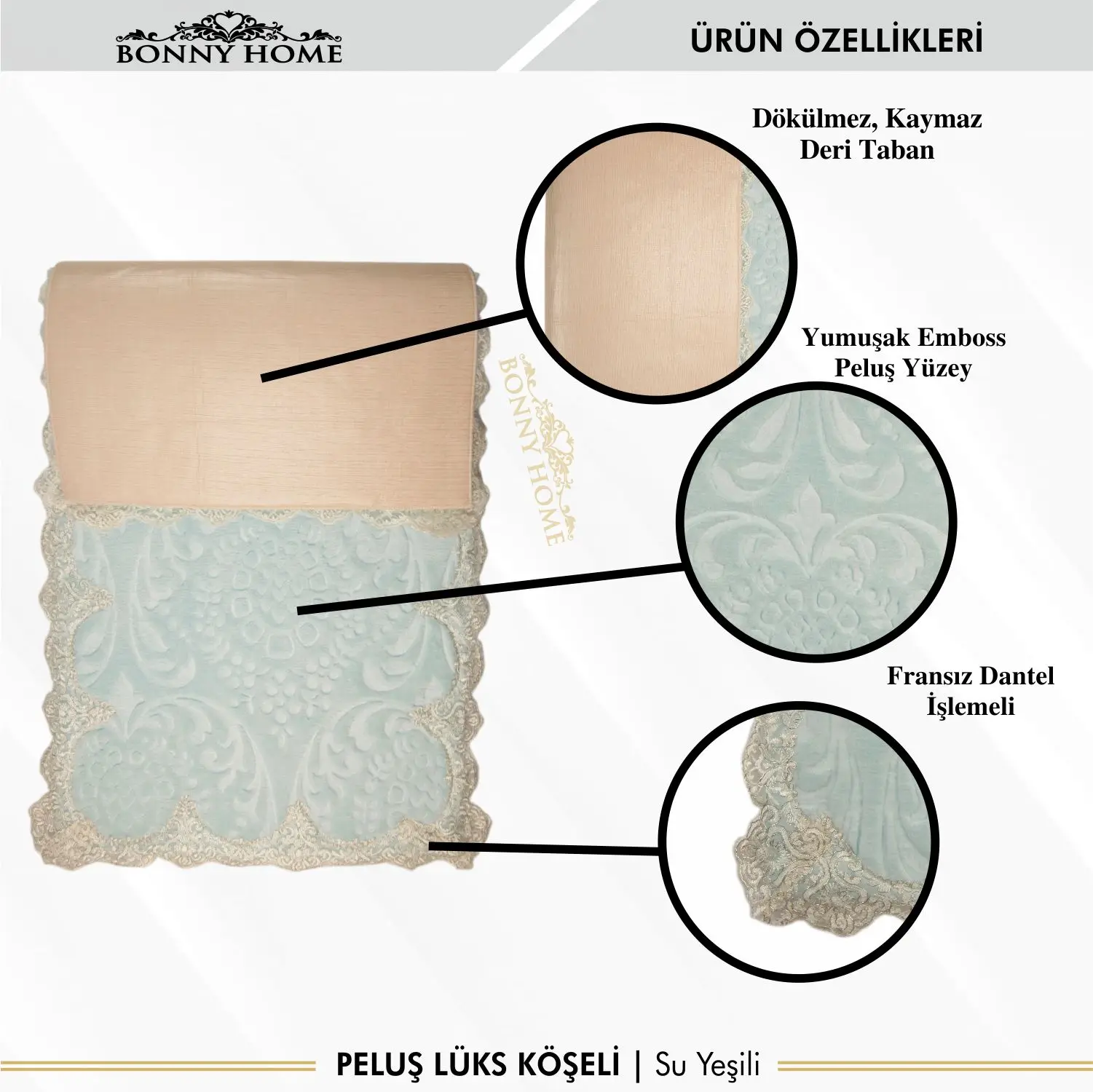 Miglior Bonny Home Plush Lux Rettangolo Verde Chiaro 2 Pezzi Tappetino Da Bagno In Pizzo Set Tappeto Da Bagno Di Lusso Antiscivolo