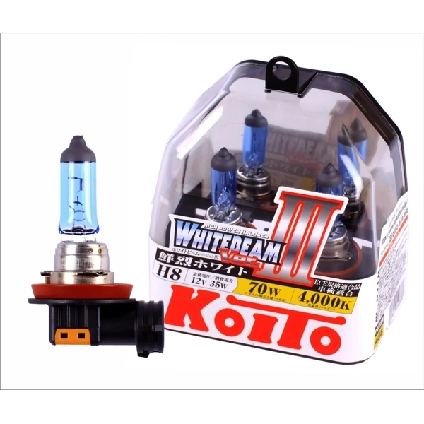 Лампа высокотемпературная Koito Whitebeam H8 12V 35W (70W) комплект 2 шт.|Лампы для