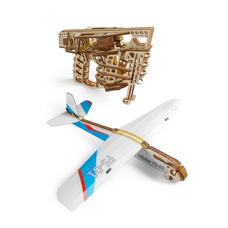 Конструктор 3D-пазл Ugears - Пускатель самолетиков | Игрушки и хобби