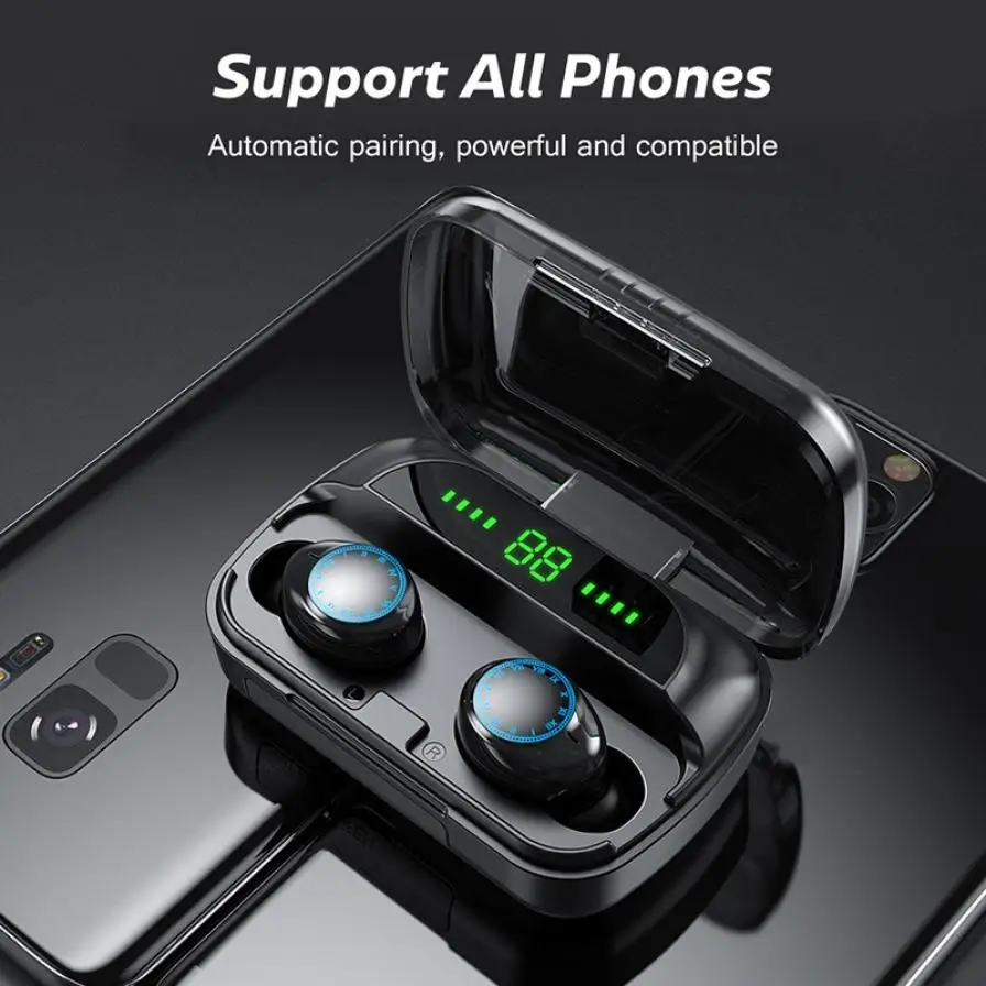 Беспроводные наушники TWS Bluetooth 5 0 2000 мАч спортивные Игровые для ПК Hi-Fi