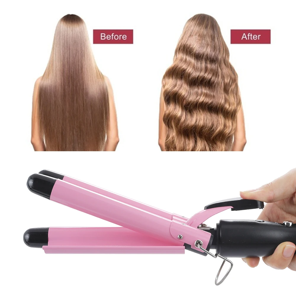 Электрическая плойка для завивки волос тройная бочка стайлер Быстрое нагревание