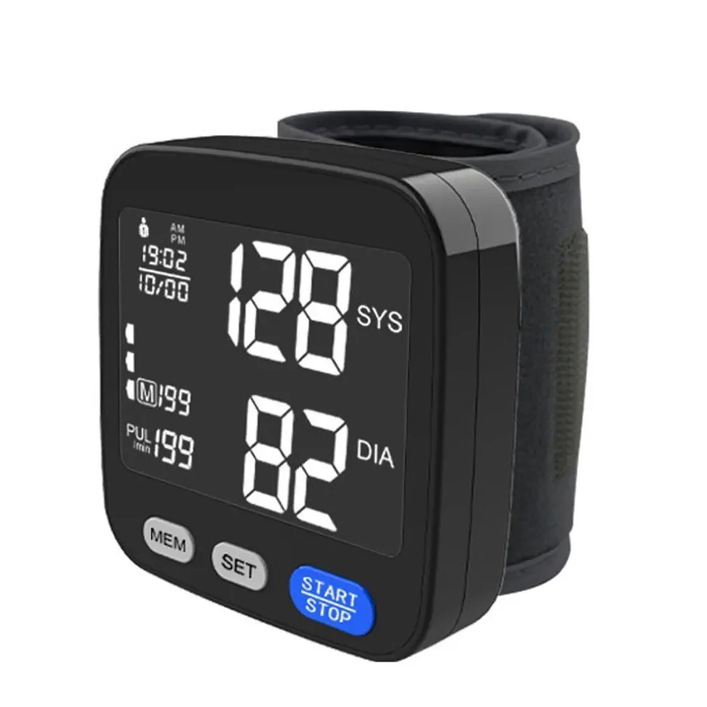 

LCD Display Electronic Sphygmomanometer Accurate Digital Upper Arm BP Blood Pressure Health Monitor Automatic Hematomanometer