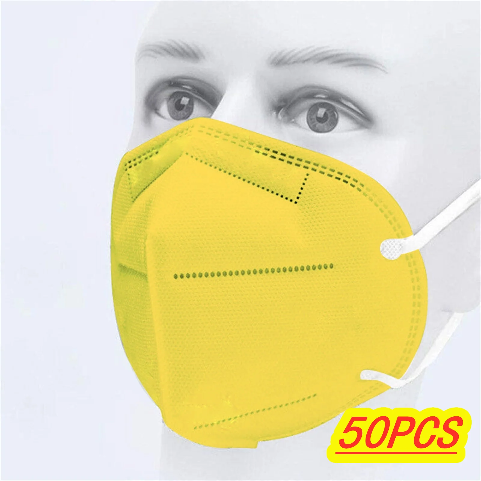 50 шт. взрослых KN95 Mascarillas CE FFP2 маска для лица из 5 слоев N95 фильтр Респиратор против