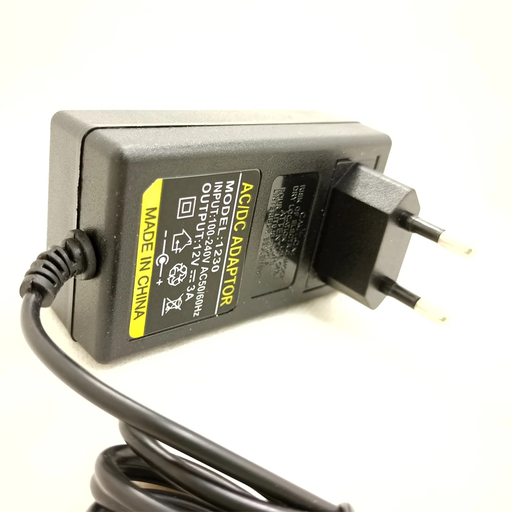 JIENUO DC 12V 3A EU Plug AC/DC Power Adapter Supply + 4 Split Cable for CCTV Camera DVR NVR IP AHD TVI CVI Analog | Безопасность и