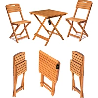 usf folding balcony garden kitchen camping wooden table chair 3l%c3%bc bistro set knows to occupy table 2 pcs sandelye
