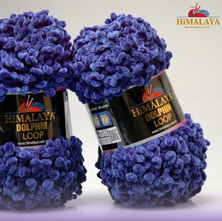 Himalaya Dolphin Loop Дельфин Петля 100g Бархат вьющиеся Вязание для вязания крючком пряжа