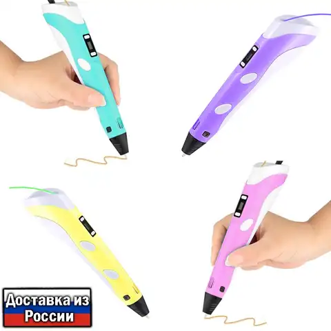 3D Ручка 8 Among Us 10 Карточек с Дисплеем и Регулятором скорости и температуры 3 цвета пластика Амонг ас выбери свой цвет