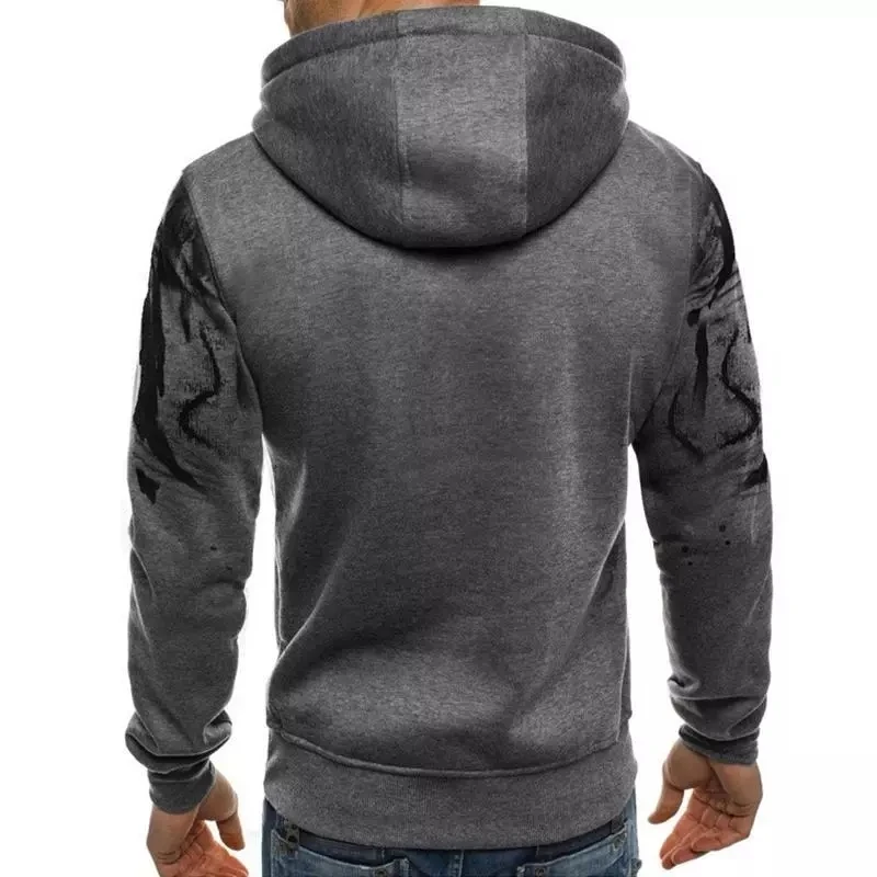

Men's Spring and Autumn Clothing Set Hooded Printed Zipper Sweatshirt Casual Sports Sweatshirt Sportswear 2021 Free Shipping