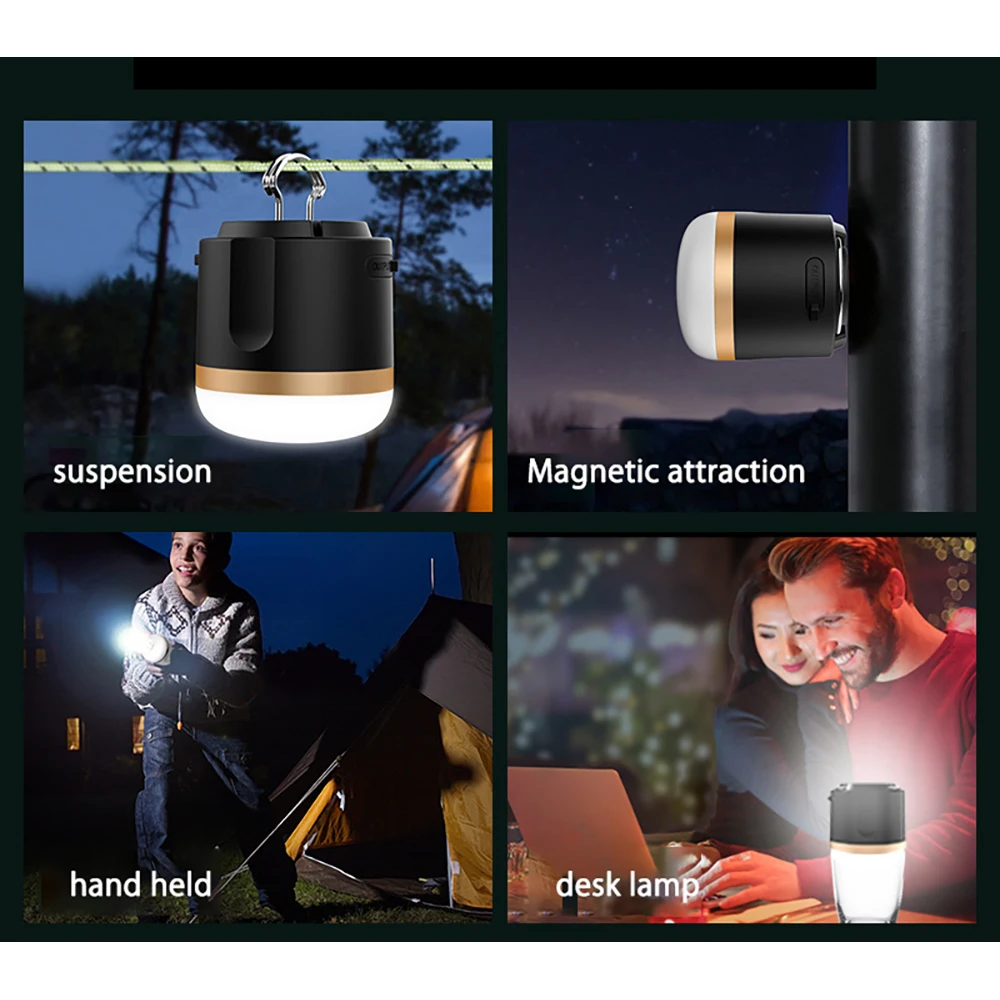 

Новейший светильник для кемпинга на солнечной батарее с USB-зарядкой, 4 режима, лампа для палатки, портативный фонарь, лампочка-вспышка для ке...