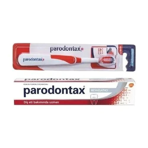 PARODONTAX отбеливатель зубная паста 75 мл + мягкая щетка skt2022 199030773|Ванная| |