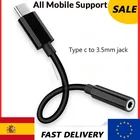 Адаптер для наушников TRRS OMPT с USB C на 3,5 мм, гнездовой адаптер 3,5 мм, черный аудио hi-fi стерео звук, AUX конвертер для наушников