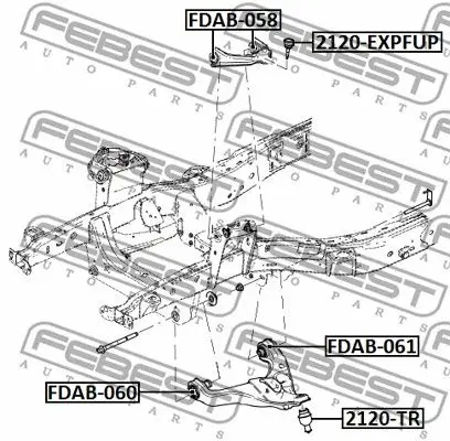 Bushing front upper arm Ford Explorer 02-10 FEBEST | Автомобили и мотоциклы