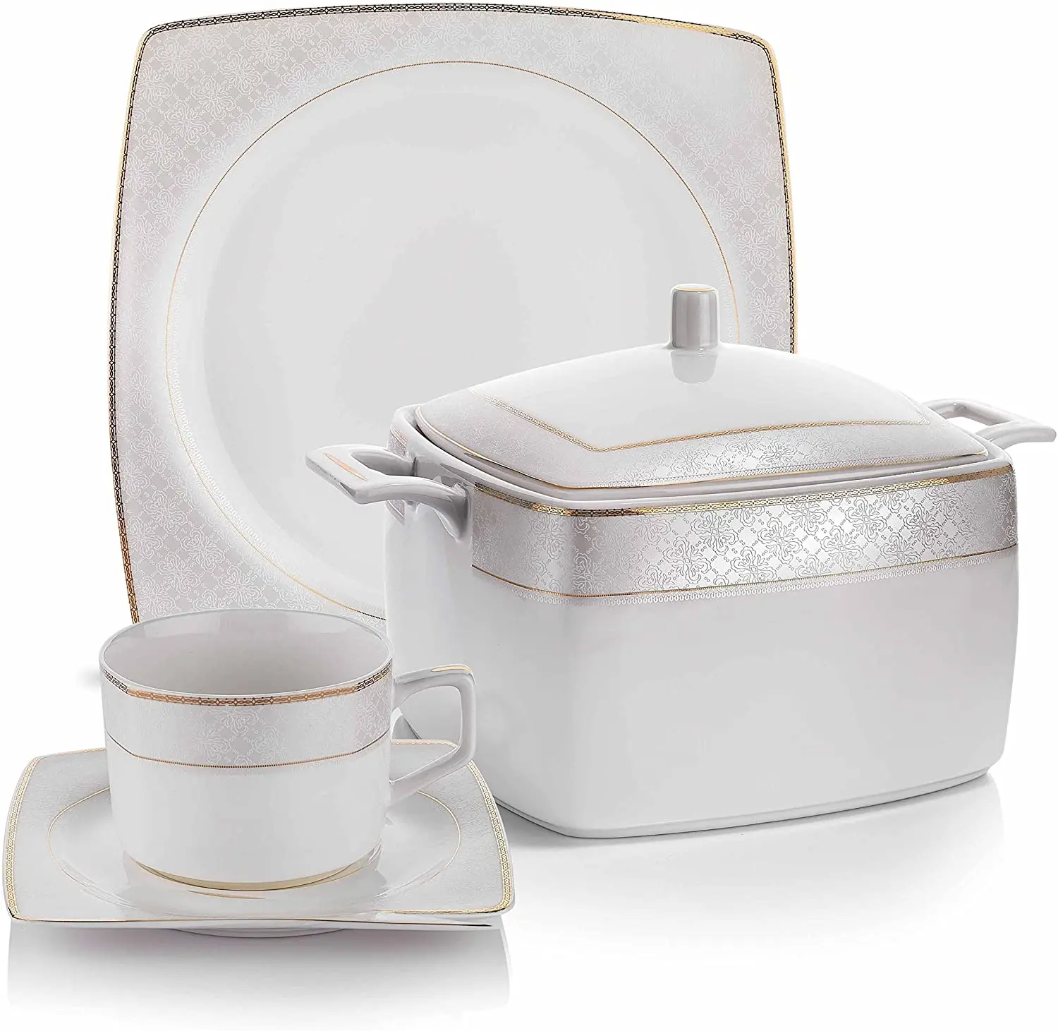 

Schafer 85 Pieces Square Bone Dinner Set SHF-4029