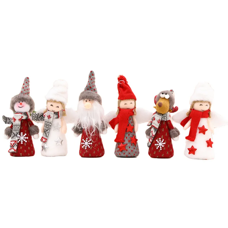 

Christmas Door Hanging Angel Wings Old Man Snowman Pendant Crafts Gnome Dolls for Home Hotel Door Decor