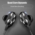 Проводные наушники с двойным драйвером и управлением громкостью с микрофоном, hi-fi проводные стереонаушники для iPhone, Xiaomi, Samsung, гарнитура fone de ouvido