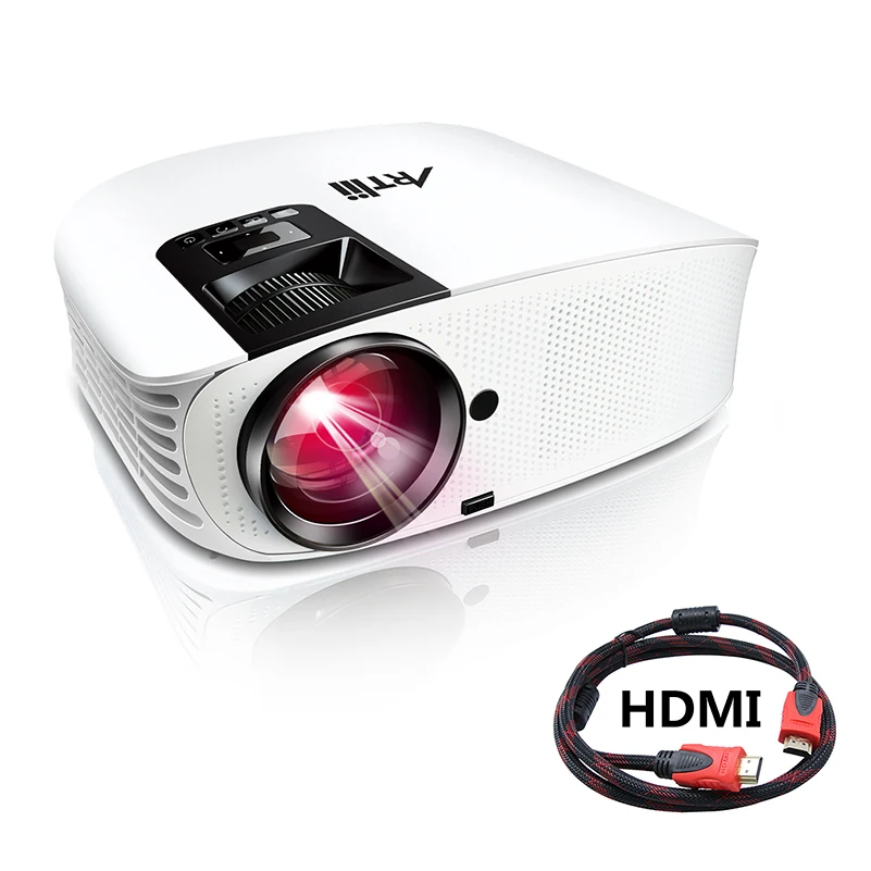 Artlii Movie Projector 3500 Lux Full HD 1080P поддержка проектора, светодиодный проектор с Hi-Fi стерео, проектор для домашнего кинотеатра с 200"