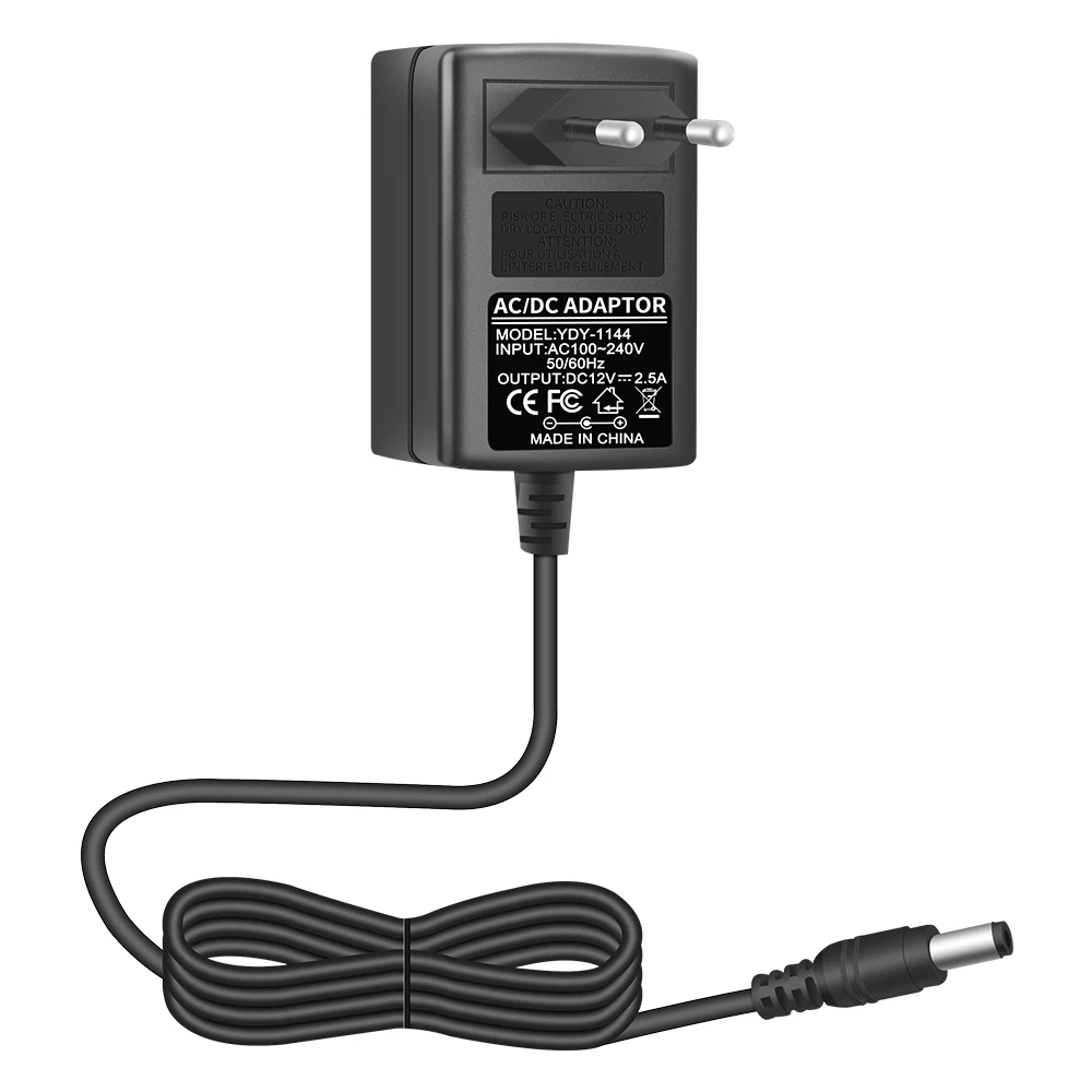 

AC 100-240V to DC 12V 2A 2.5A Power Supply 5.5mmx2.1mm Converter Adapter Switching for CCTV Cameras DVR NVR LED Strip