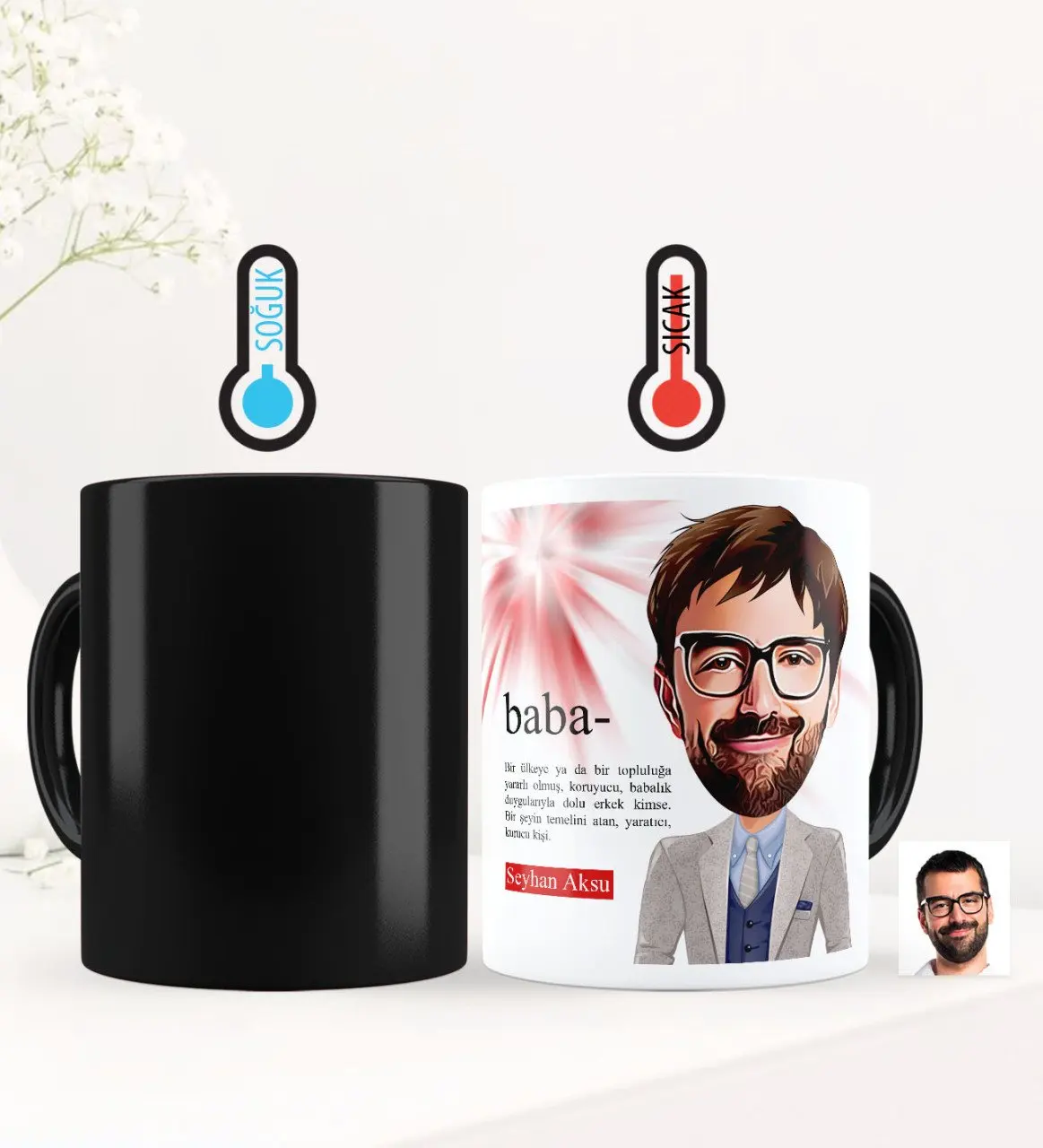 

Personalized Dad Caricature Of Magic Mug cup