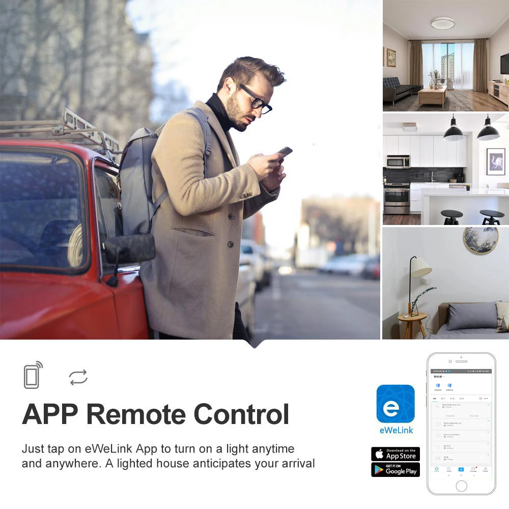 Интеллектуальный выключатель света Sonoff TH16 16A умный переключатель Wi Fi Поддержка