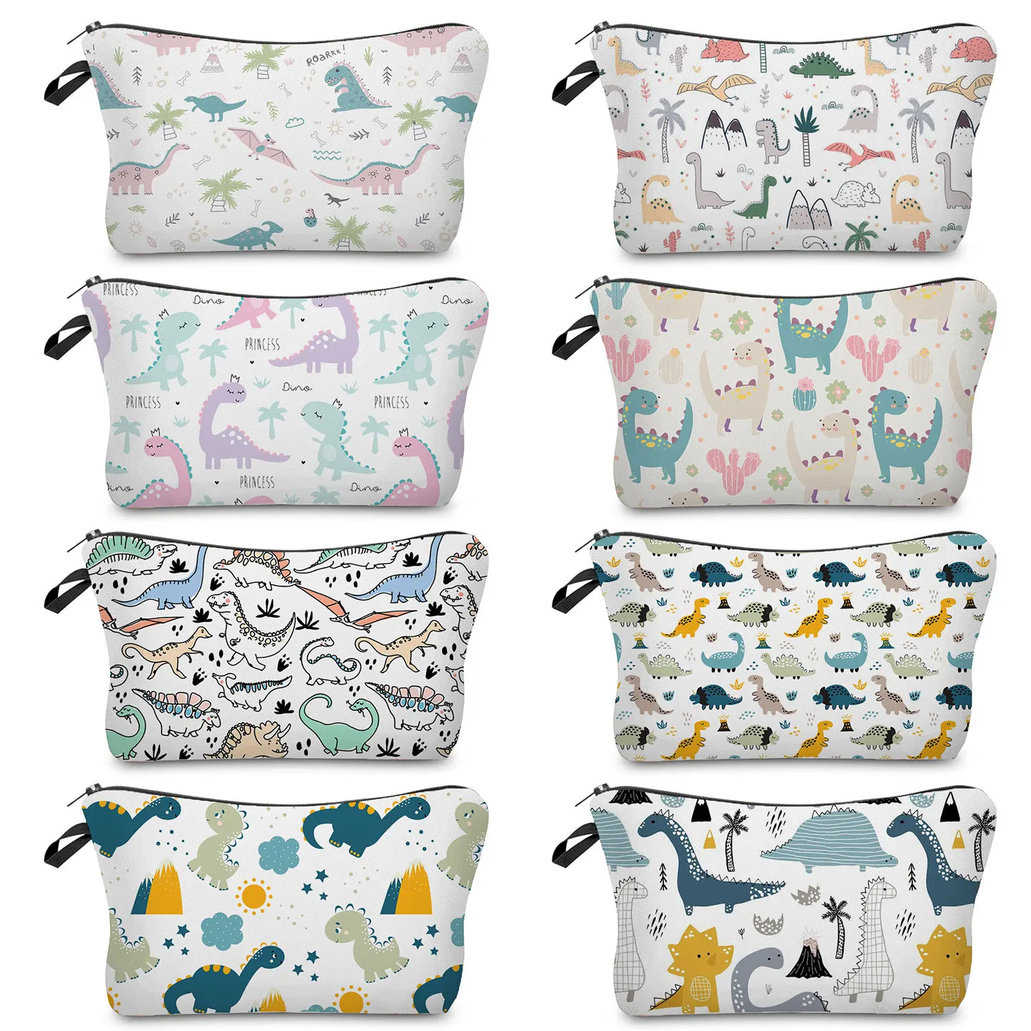 

Cartoon Animal Dinosaur Fashion Cosmetic Bags Outdoor Daily Travel Makeup Bag School Pencil Cases Female Toiletries Organizer