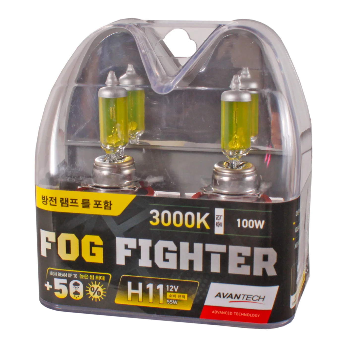Лампа галогенная Avantech Fog Fighter H11 12V 55W (100W) 3000K,  2 шт. (блистер)