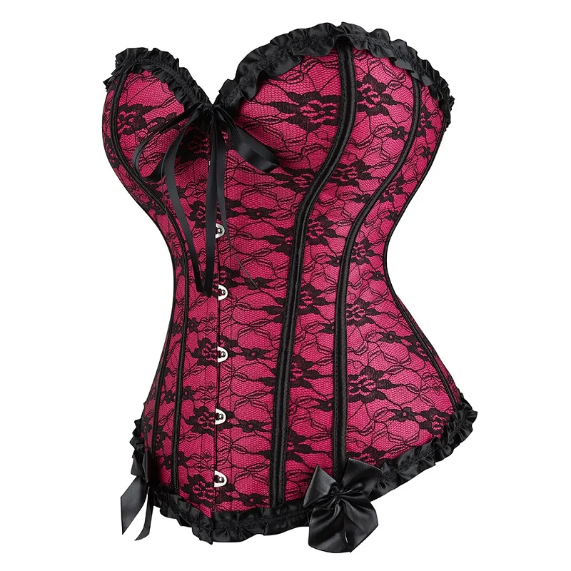 Женский модный корсет с рюшами кружевной пояс из бурлеска нижнее белье лидер