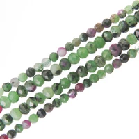 natural gemstone ruby zoisite beads strand faceted round 234mm material for diy jewelry making bracelet necklace