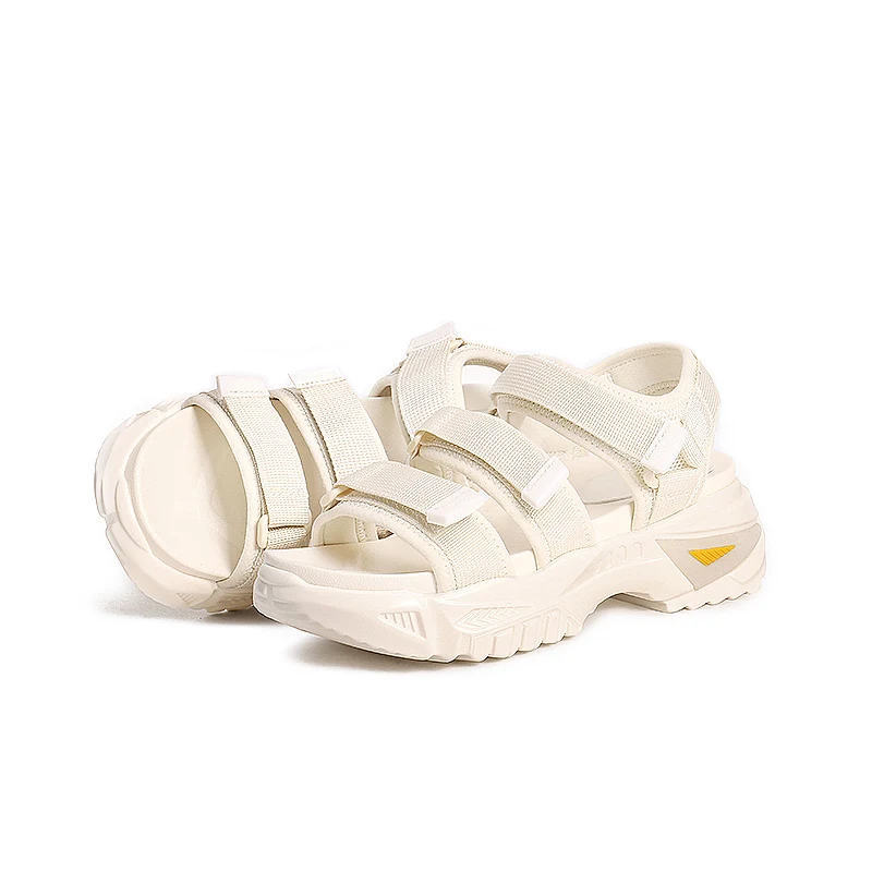 

Golden Camel Women Shoes Summer Platform Thick-soled Sports Sandals Women Comfortable Beach Shoes Black Beige Female Footwear