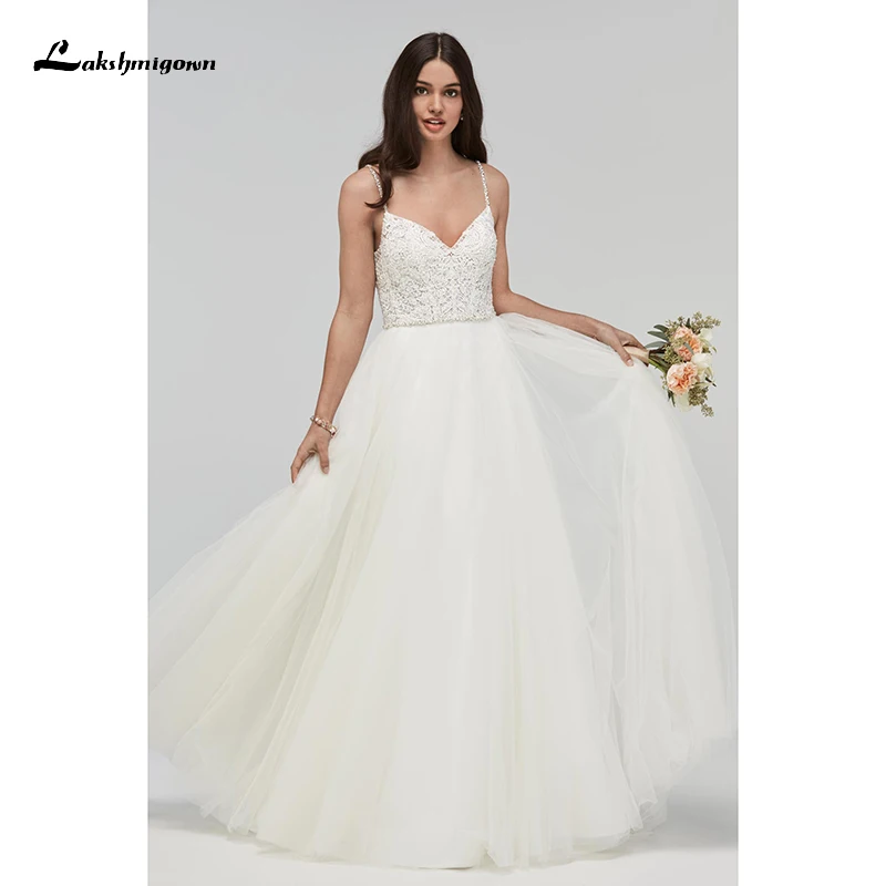 

Кружевное свадебное платье-трапеция без рукавов, с открытой спиной