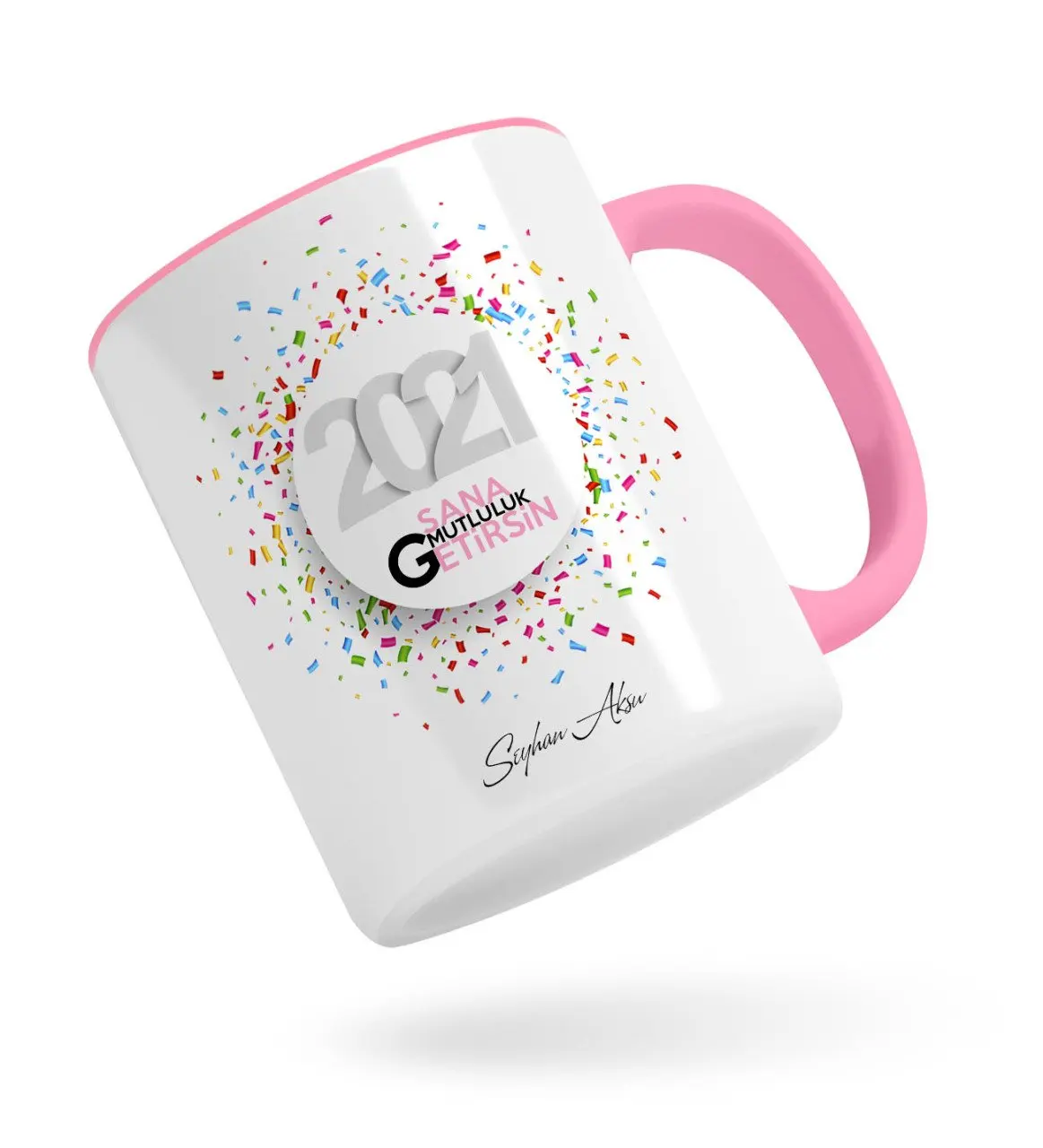 

Персонализированные 2021 приношу счастье розовый кружка Bardak-1