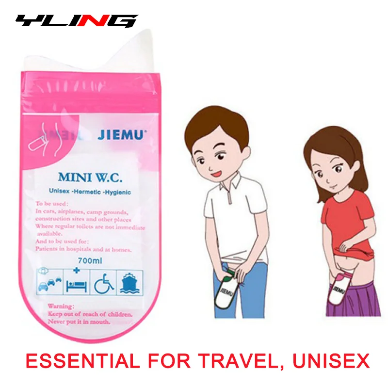 

700ml 4Pcs Traffic Jam Emergency Travel Camping Disposable Portable Mini Toilet Car Vomit Urine Pee Bags Unisex WC