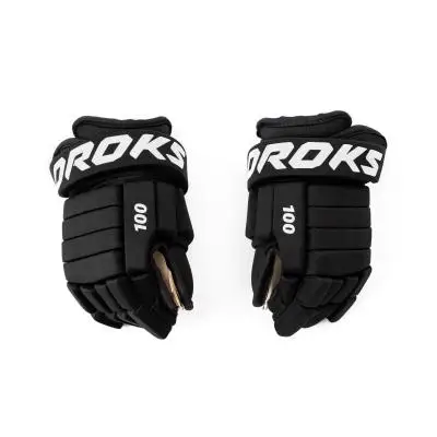 ПОДРОСТКОВЫЕ ПЕРЧАТКИ ДЛЯ ХОККЕЯ 100 OROKS. Decathlon - Цвет: Чёрный