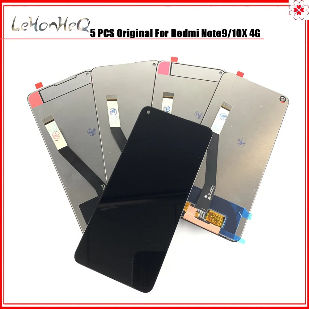 

5 PCS/Lot Original For Xiaomi Redmi Note 9 Lcd Display Touch Screen Digitizer Assembly Replacement With Frame For Redmi 10X 4G
