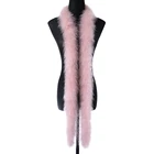 WCFeatherS 2 ярдов детская розовая индейка Перья Марабу Боа 25 г шаль свадебное Рождественское украшение отделка крашеные перья для поделок