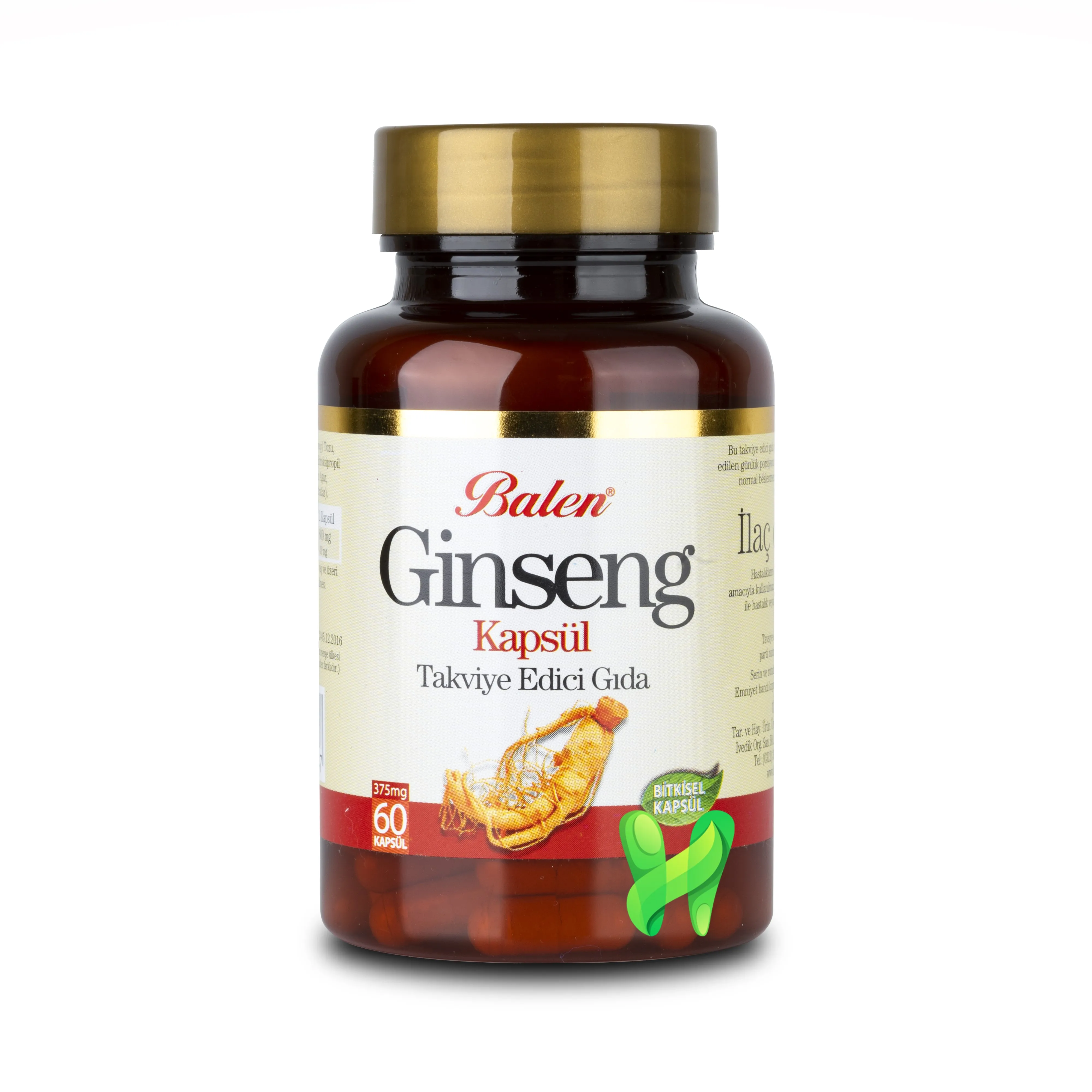 

Korean Red Ginseng, for More Energy, and for better Sexual Ability, Thinking Skills, and Health, 60 Capsules, 375 mg