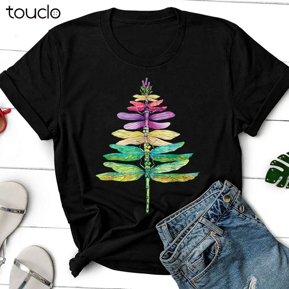 

Merry Christmas insect Lover Xmas Dragonfly Christmas Tree Gift Unisex T-Shirt