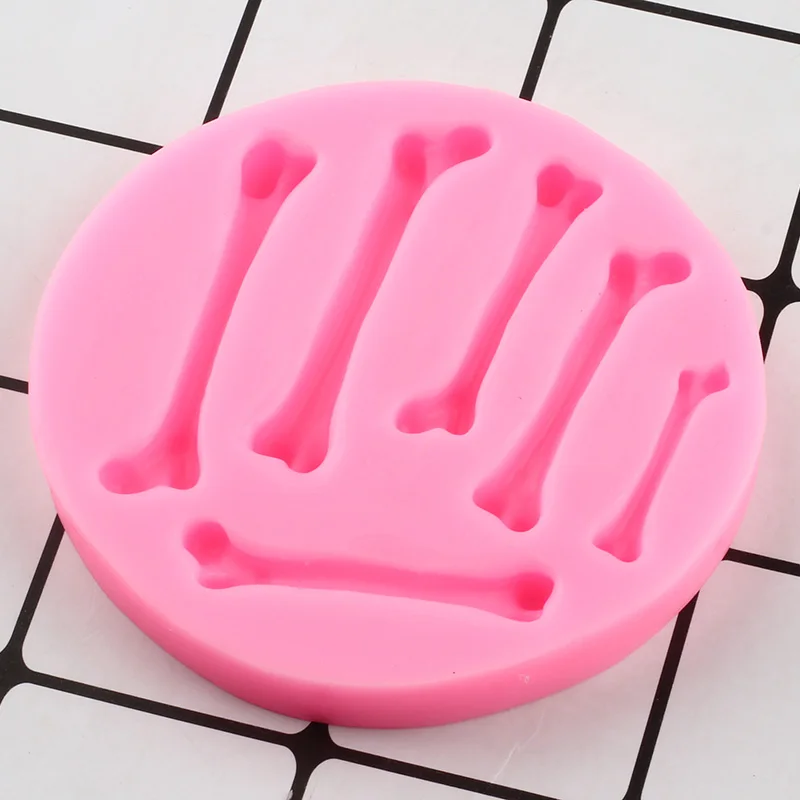 Хэллоуин Кости силиконовые формы торт кайма для мастики декоративные