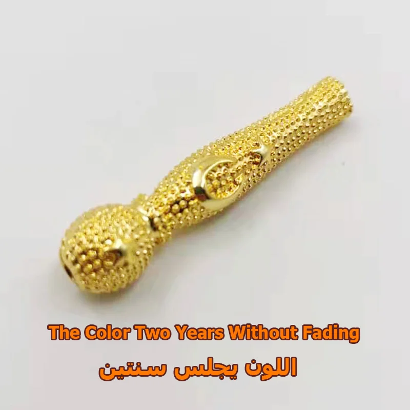 Золотистые бусины с золотым напылением на два года без выцветания аксессуары для