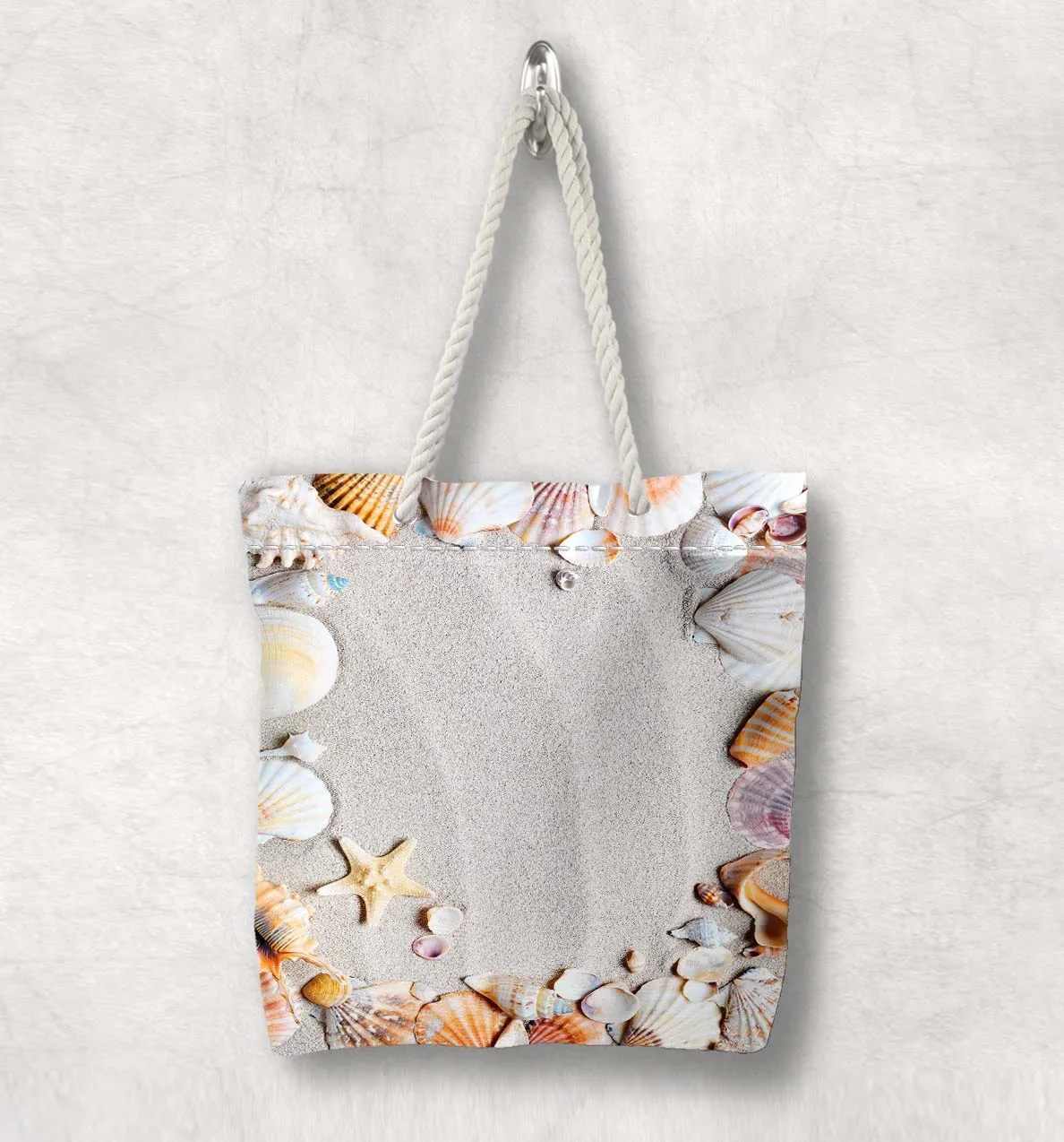 Сумка тоут женская с тропическим песком модный холщовый саквояж на молнии