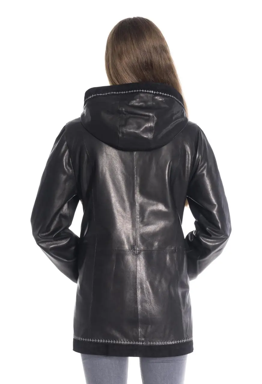 Women winter leather jacket winter Leather Jacket Genuine Real Leather Jacket leather Coat lambskin coat Female Parka Genuine