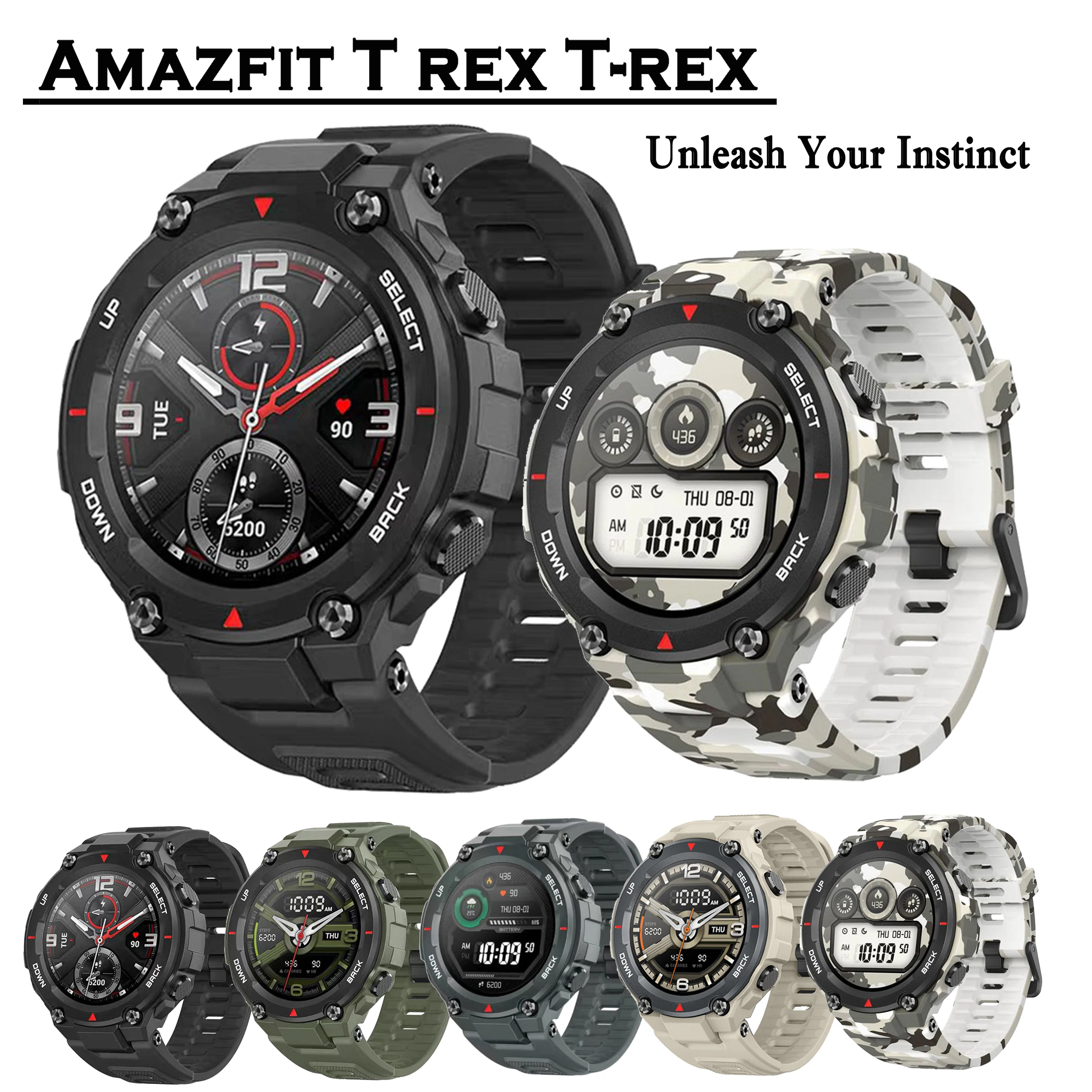 Новинка 2020 CES Amazfit T rex T-rex умные часы с управлением музыкой 5ATM Смарт-часы GPS/GLONASS 20