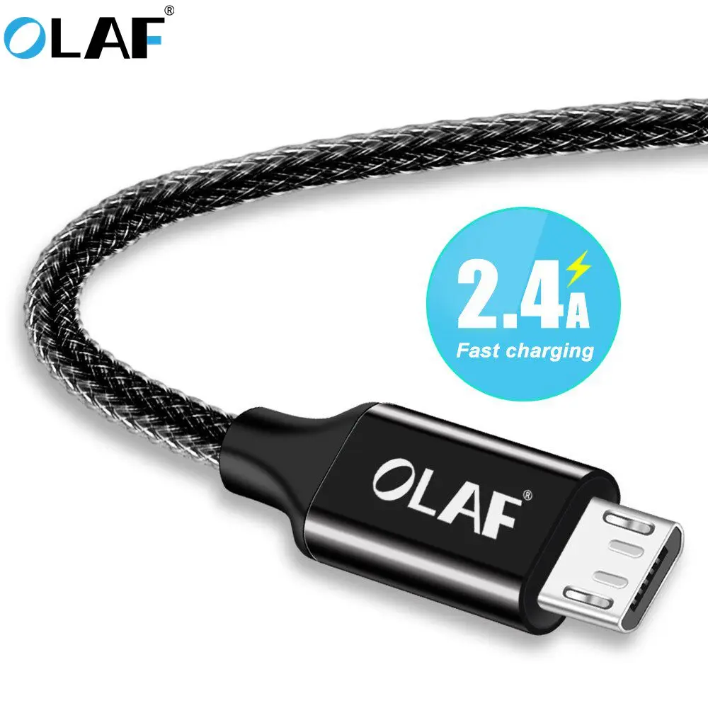 Кабель Micro USB OLAF 1 м 2 3 4 А кабель для быстрой зарядки и передачи данных Samsung S7 Xiaomi Redmi