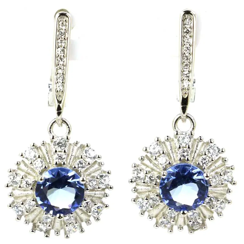 Серьги из серебра 5 7 пробы с натуральным красным Рубином 33 х15 мм | Украшения и