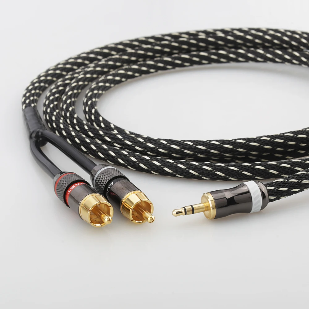 Аудиокабель Hi Fi Canare 3 5 мм на 2RCA дополнительный адаптер разветвитель AUX RCA Y