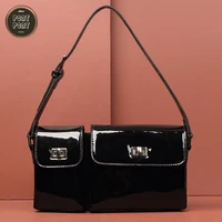 designer handbag patent side bag shoulder bag crossbody bag for women genuine leather female handbag sac a main femme bolsas