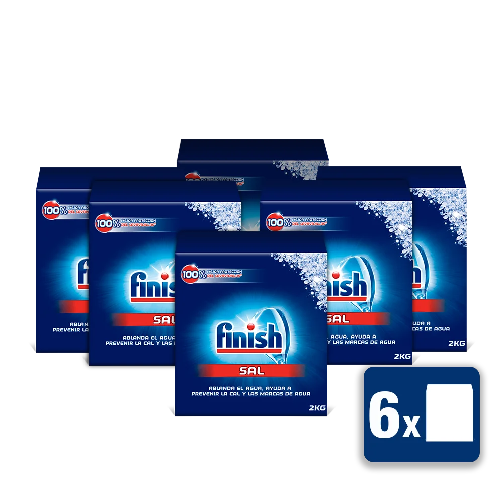 6x Finish Salt Финишная соль для посудомоечной машины Pack-6x 2 кг-посудомоечная машина - Scent Type: 6x Finish Salt