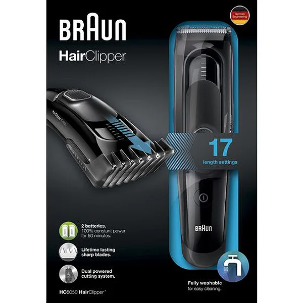 Машинки для стрижки волос Braun HC5050 40 min черные | Бытовая техника