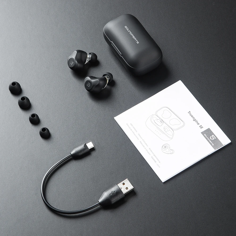 SOUNDPEATS, двойные динамические драйверы, беспроводные наушники, Bluetooth 5,0, APTX, аудио, CVC, шумоподавление, 27ч, время воспроизведения, наушники