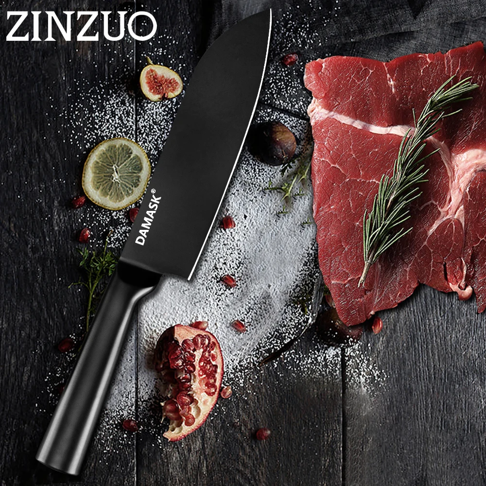 Нож из нержавеющей стали ZINZUO с черным покрытием нож шеф-повара высокой резкостью