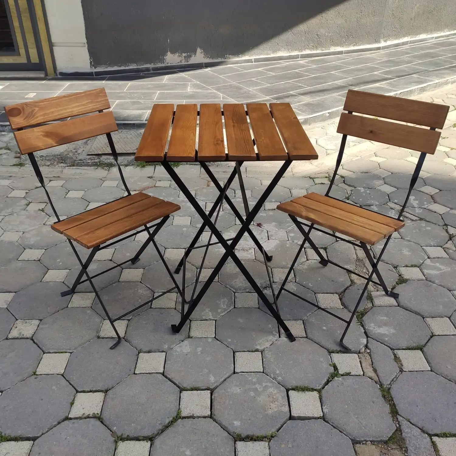 Железная ножка ручной работы, искусственный садовый стол, стол для кафе, стол для балкона, 2 стула, 1 стол